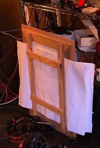 Here's a shot with the paper to further dim the EL