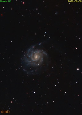 M101  06/08/2019  20 x 180sec subs ZWO ASI294MC Pro / 11" RASA / MX+