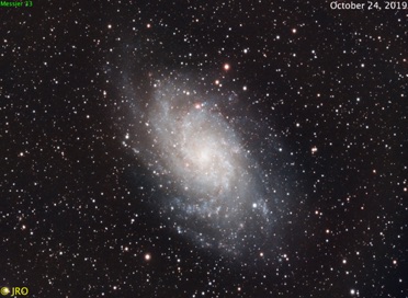 M33  94x30sec 10/24/19  ASI294C / RASA on MX+
