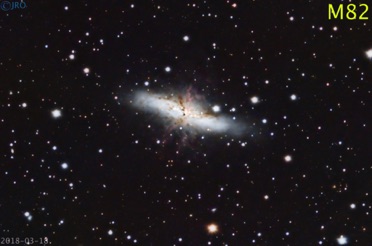M82 3/16/18 & 3/17/18 100 x 105sec subs  QHY367c on RASA