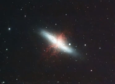 Cigar Galaxy - M82  11+ hours taken in Feb-Mar 2025 with L-Para filter on RASA with ASI294MC Pro