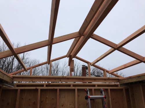 Roof framed out