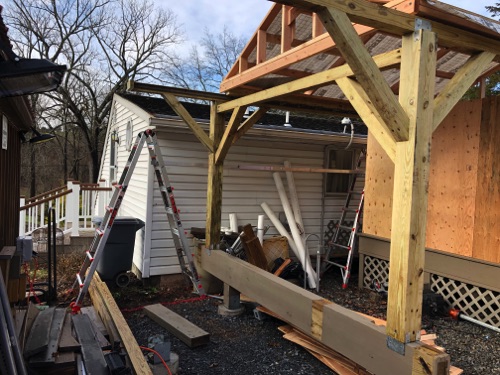 Little Giant Plank on my 2 x 22'ers