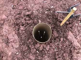 42" in the ground with rebar for added strength