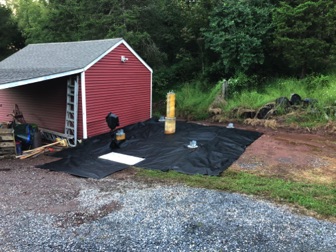 9/18 - Covered up with weed block, ready for 7 tons of QP stone