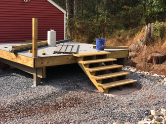 Stairs treads installed