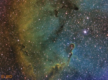 Elephant Trunk in SHO  9/22/19 4.26 hours ZWO ASI1600 / RASA / MX+