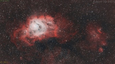 Lagoon nebula in OSC w/ L-Extreme filter on Aug 10, 2020  22 x 5m subs FSQ85 w/1.01x ZWO ASI2600 at unity gain on MX+
