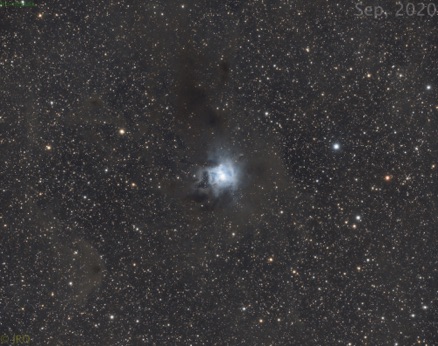 Iris nebula Sep 19, 20 and 23rd 2020.  ZWO ASI2600MC Pro on FSQ85 on MX+ 47 x 3m subs processed in pi