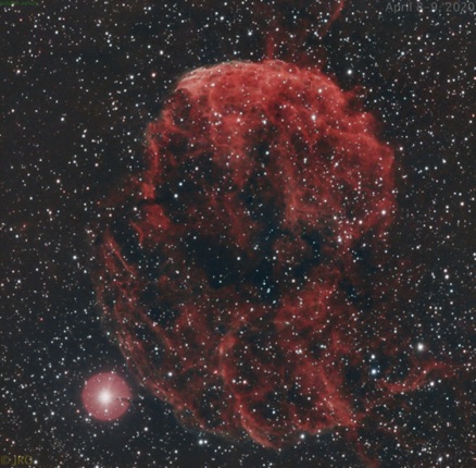 Jellyfish nebula  4/8/20-4/9/20  100x60s subs ASI533MC Pro w/ lent filter on 11" RASA on Paramount MX+