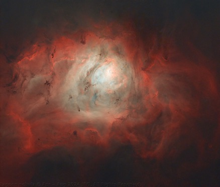 Lagoon nebula starless  9 hours April - August 2024 RASA IDAS filter