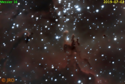 M16 7/1/19  34x 105 sec subs ZWO ASI294MC Pro on 11" RASA on Paramount MX+