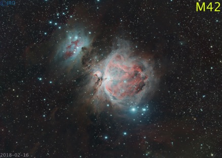 M42 2/16/18 49x 105sec subs  QHY367c on RASA
