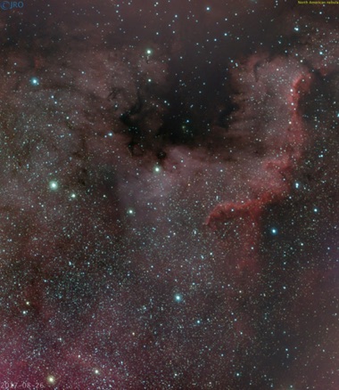 North American nebula 18x5min exposures, OSC, QHY-10 on RASA 8/26/17