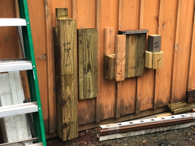 All my Sled jigs hanging on the back of the wood shed